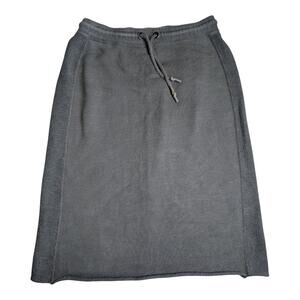 Rag &‎ Bone Black Terry Knit Classic Preppy Coastal Knee Length Skirt Small